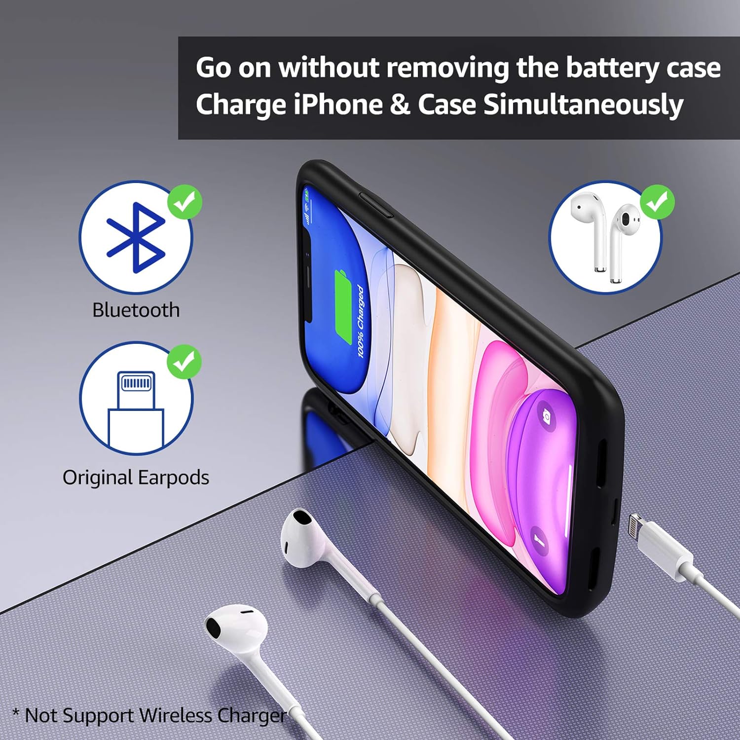 PowerCase™ - Fast Charging Battery Case for iPhone, 6800mAh