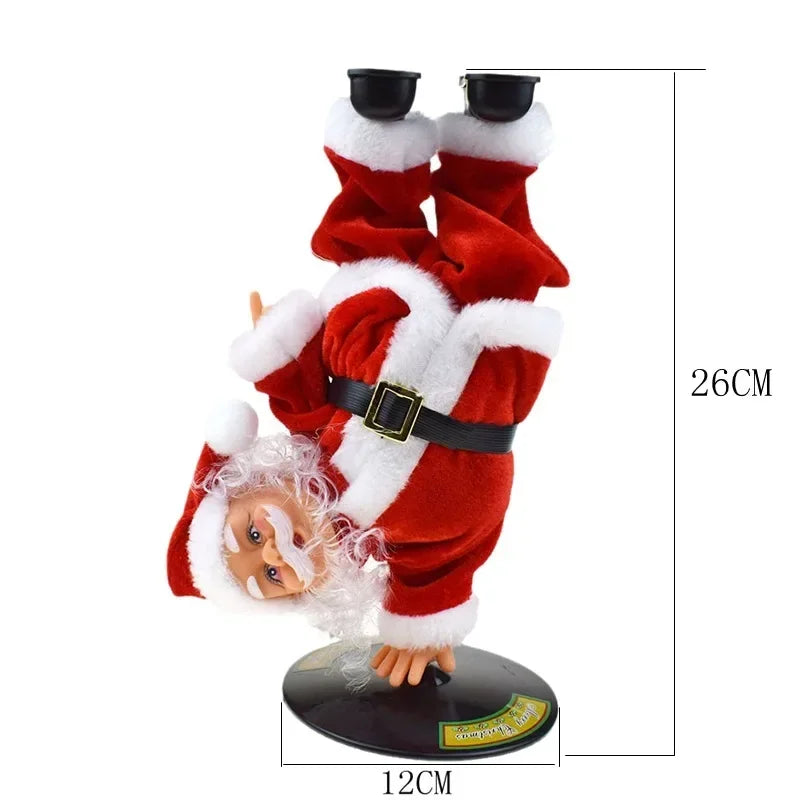 Breakdancing Santa Dynamic Christmas Figurine